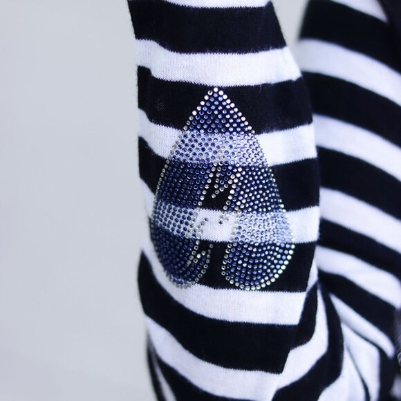 NWT - Zadig & Voltaire Reglis Stripe Sweater 100% Cashmere SHMZ1113F - Picture 14 of 15